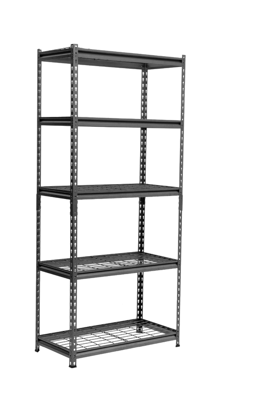 183 x 90 x 45cm | Black | 5 Tier Boltless Wire Shelving Unit | 1000kg load weight