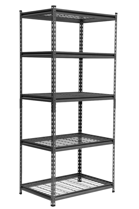 183 x 90 x 60cm | Black | 5 Tier Boltless Wire Shelving Unit | 1000kg load weight