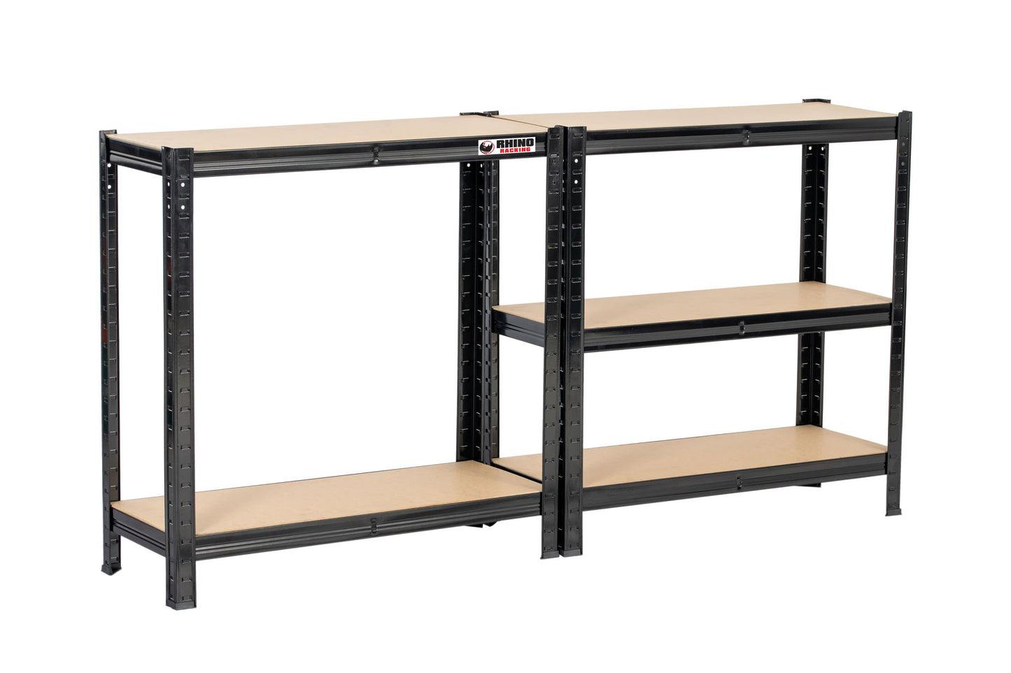 150 x 75 x 30cm | Black | 5 Tier Boltless Heavy Duty Garage Shelving Unit | 1000kg Load Weight