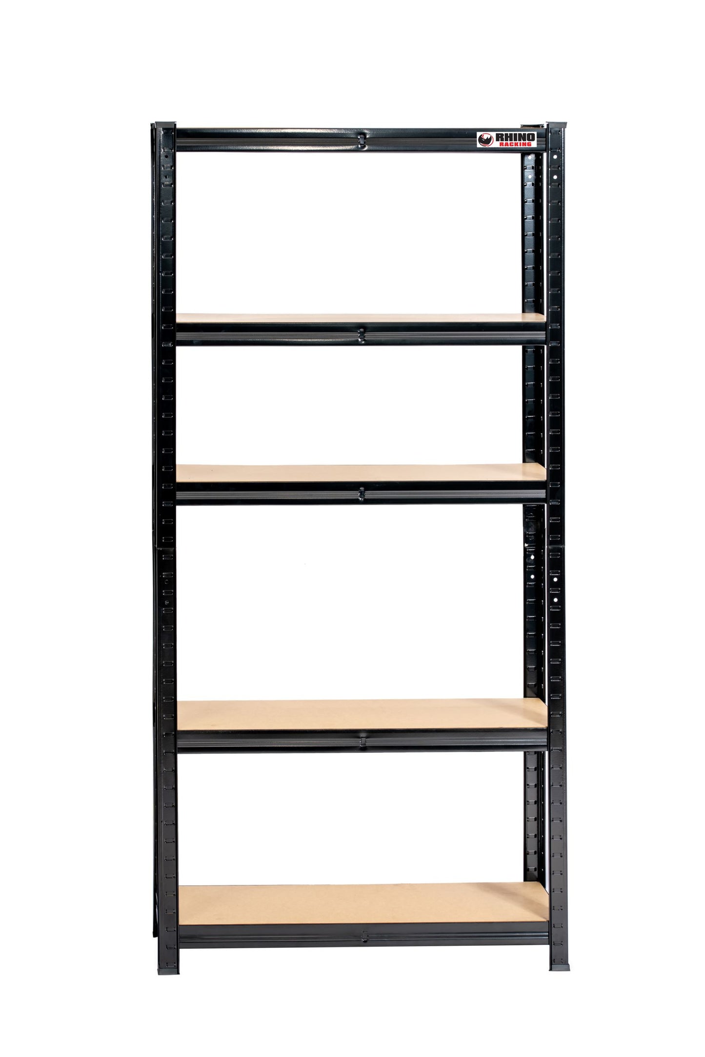 150 x 75 x 30cm | Black | 5 Tier Boltless Heavy Duty Garage Shelving Unit | 1000kg Load Weight