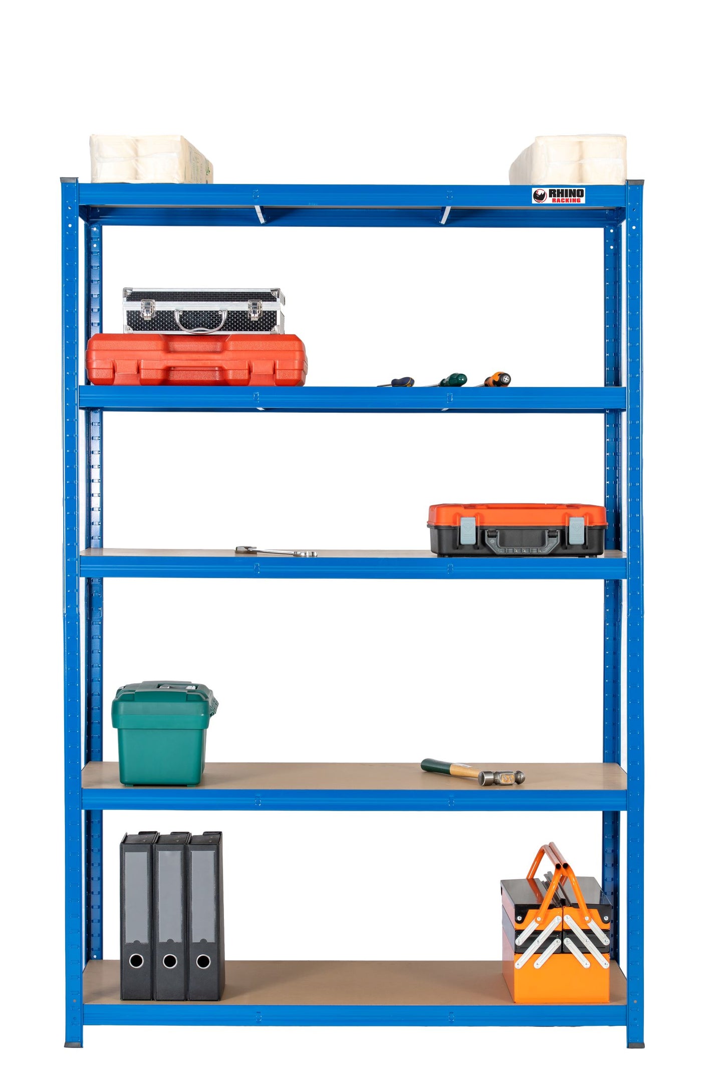 180 x 120 x 60cm | Blue | 5 Tier Boltless Heavy Duty Garage Shelving Unit | 1000kg Load Weight